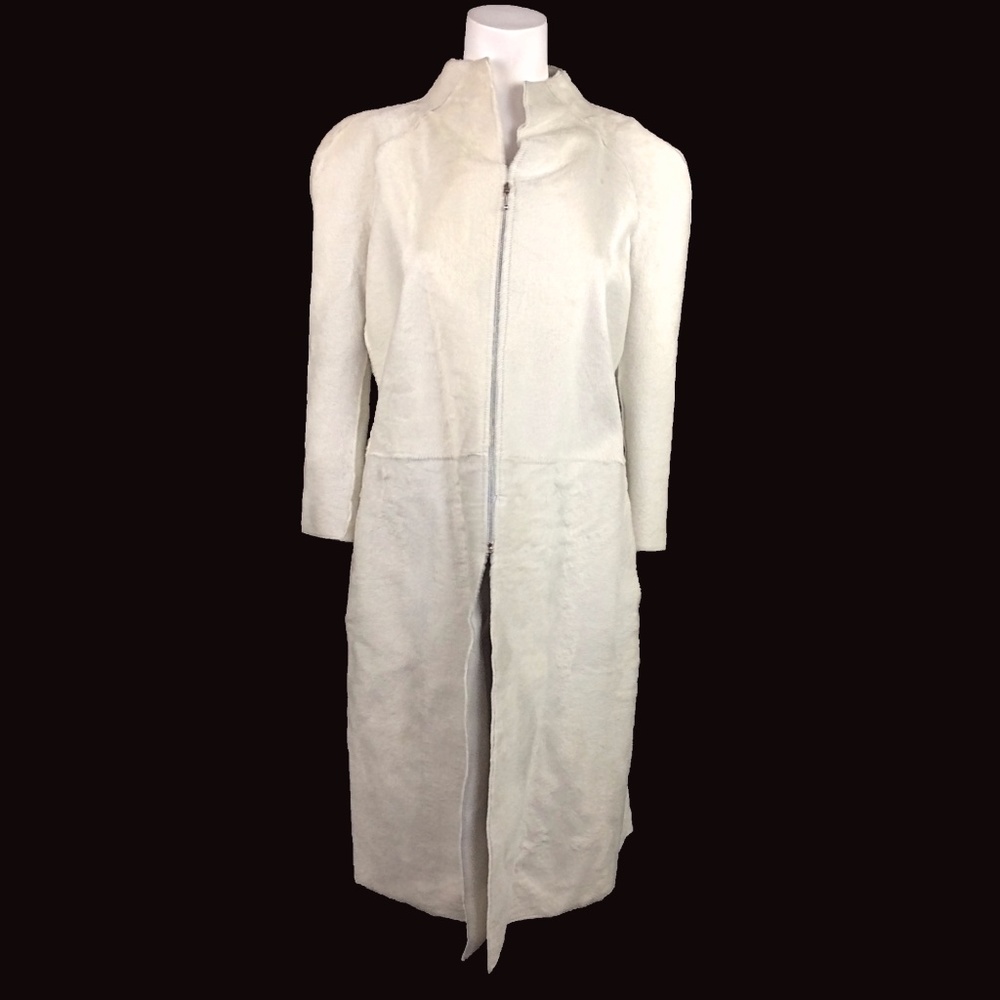 Vintage Coogi Signature Creme Leather Jacket